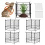 5 Pack Plant Protector from Animals 13.4'' x 13.4'' Metal Plant Cage