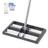 17x10in Lawn Leveling Rake with 63.4 in Adjustable Handle for Yard Garden