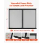 RV Screen Door Protector, 673.1 x 508 mm Door Grille, Easy to Install and Disassemble, Reinforced Breathable Protective Mesh, Al