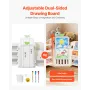 Kids Toy Storage with Bookshelf, 4-Tier Large Toy Storage Organizer with 10 Plastic Movable Bins, Kids Cubby Cabinet with Booksh