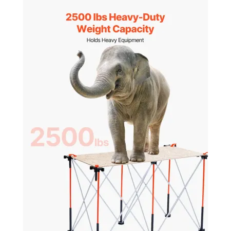 Portable Folding Workstand, 1266 x 665 mm Collapsible Workbench, 1135 kg Weight Capacity, No Assembly Foldable Work Stand with S