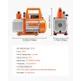Vacuum Pump, 100 L/min, HVAC Single Stage Rotary Vane AC Vacuum Pump, for R134a R22 R410a Systems, with Oil Bottle, 4 Pole Motor