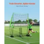 VEVOR Volleyball Training Net System, Freely Height-Adjustable Practice Equipment with Ball Return, 8x11ft Portable Net Station,