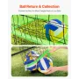 Volleyball Training Net System, Freely Height-Adjustable Practice Equipment with Ball Return, 8x11ft Portable Net Station, Easy 