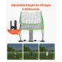 Volleyball Training Net System, Freely Height-Adjustable Practice Equipment with Ball Return, 8x11ft Portable Net Station, Easy 