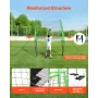 VEVOR Volleyball Training Net System, Freely Height-Adjustable Practice Equipment with Ball Return, 8x11ft Portable Net Station,