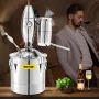 Wine Boiler Stainless Steel Water Alcohol Distiller 13.2 Gallon Alcohol Still 50L Whiskey Distillery Kit Home Moonshine Still wi