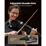 Violin 355mm Size 4/4 Fiddle Set Solidwood for Beginner with Case Rosin Black