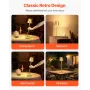 Trådløs Bordlampe, 2-Pak, 5200mAh Indbygget genopladeligt