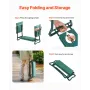VEVOR Garden Kneeler and Seat, 6 in Wide Kneeling Pad, Heavy Duty Garden Kneeling Stool, Folding Garden Seat with 2 Tool Bags, R