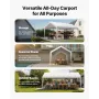 Carport, 10 x 20 FT udendørs biloverdækning, drikkelig carport