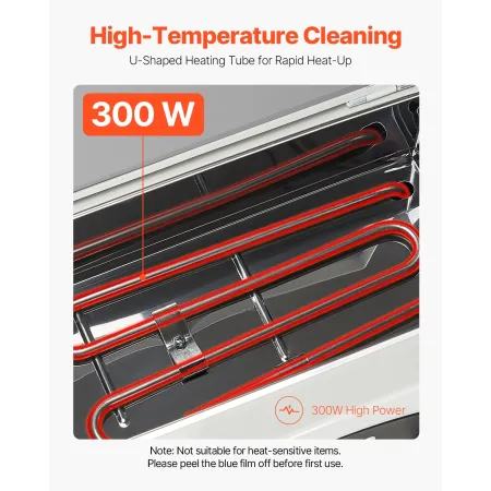 VEVOR High Temperature Autoclave Machine, 2L, 300W High Temperature Cleaner Machine Box with Adjustable Temperature and Time, Dr