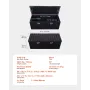 Heavy Duty Aluminum Truck Bed Tool Box, Stripes Plated Tool Box with Side Handle and Locks Keys, Storage Toolbox Chest Organizer