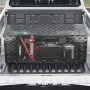 Heavy Duty Aluminum Truck Bed Tool Box, Stripes Plated Tool Box with Side Handle and Locks Keys, Storage Toolbox Chest Organizer