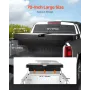 Crossover Truck Tool Box, 70x20x13 In, Heavy Duty Aluminum Toolbox with Diamond Texture, Pick Up Truck Bed RV Trailer Toolbox, W