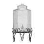 VEVOR Beverage Dispenser, 10L Drink Dispensers for Parties, Glass Juice Dispenser with Metal Stand, Stainless Steel Spigot, Iced