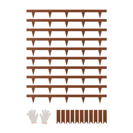 Steel Landscape Edging 10 Packs 40 x 4.5in Weather-Resistant for Yard Lawn