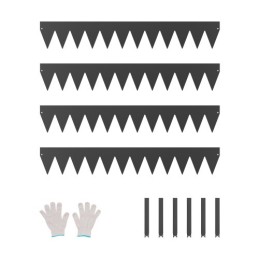 Stållandskab kanter 4 pakker 40 x 6 i rustbestandig sti-divider