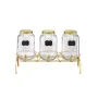 Beverage Dispenser, 3 Pack 8L Drink Dispensers for Parties, Glass Juice Dispenser with Metal Stand, Stainless Steel Spigot, Infu