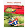 2-in-1 Volleyball Training Net System, Freely Height-Adjustable Practice Equipment with Ball Return, Portable Net Station, Easy 