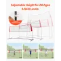 2-in-1 Volleyball Training Net System, Freely Height-Adjustable Practice Equipment with Ball Return, Portable Net Station, Easy 
