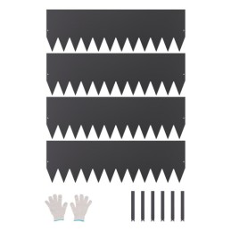 Steel Landscape Edging 4 Packs 40 x 12in Rust-Resistant Pathway Divider