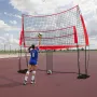 2-i-1 volleyball træningsnetsystem, frit højdejusterbart
