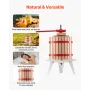 3,2 Gal/12L frugtvinpresse, massiv trækurv med 8 blokke
