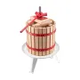 3.2 Gal/12L Fruit Wine Press, Solid Wood Basket with 8 Blocks, Heavy Duty Manual Juice Maker, Cider Apple Grape Tincture Honey O