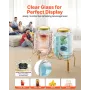 VEVOR Beverage Dispenser, 2 Pack 8L Drink Dispensers for Parties, Glass Juice Dispenser with Metal Stand, Stainless Steel Spigot