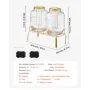 Beverage Dispenser, 2 Pack 8L Drink Dispensers for Parties, Glass Juice Dispenser with Metal Stand, Stainless Steel Spigot, Infu