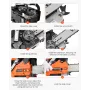 VEVOR 40 cc Gas Chainsaw, 14 inch Gas Powered Chainsaw, 1.8 HP Power Chain Saw with Non-Slip Handle, Gas-Powered Chainsaws with 