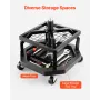 Rolling Shop Stool, Pneumatic Garage Seat/Work Stool with 300 lbs Capacity, Adjustable Height Roller Creeper Seat, 360° Swivel P