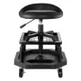 Rolling Shop Stool, Pneumatic Garage Seat/Work Stool with 300 lbs Capacity, Adjustable Height Roller Creeper Seat, 360° Swivel P
