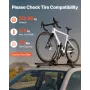 Tagcykelstativ, 15 kg kapacitet, opretstående tagmonteret