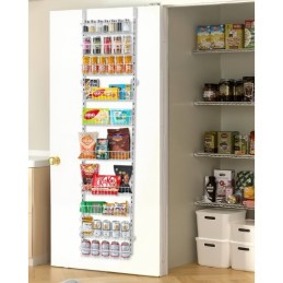10-Tier Over the Door Pantry Organizer Hanging Storage Rack Adjustable
