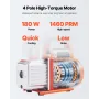 VEVOR 11,36 L Vakuumkammer med Pumpe, 110 L/min, Rustfrit Stål, Afgasningskammersæt, Enkelttrins Vakuumpumpe, Tempereret Gl