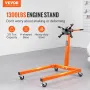 Engine Stand, 1300 LBS Rotating Engine Stand with 360 Degree Adjustable Head, Steel Engine Block Stand with Tray, 4-Caster, 4 Ad