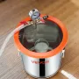 VEVOR 11,36 L Vakuumkammer med Pumpe, 110 L/min, Rustfrit Stål, Afgasningskammersæt, Enkelttrins Vakuumpumpe, Tempereret Gl