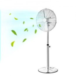 16" 3-Speed Industrial Pedestal Oscillating Fan Height Adjustable Silver