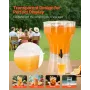 Beverage Dispenser, 13L Drink Dispenser for Parties, Plastic Juice Dispensers with No-Drip Spigot, Iced Tea Lemonade Juice Water
