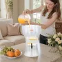 VEVOR Beverage Dispenser, 13L Drink Dispenser for Parties, Plastic Juice Dispensers with No-Drip Spigot, Iced Tea Lemonade Juice