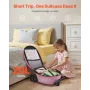 VEVOR Ride-on Luggage, 20 L Capacity, 20 Inches Kids Scooter Suitcase with Flash PU Wheels, Adjustable Handle & TPR Non-Slip Gri