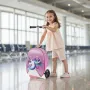 VEVOR Ride-on Luggage, 20 L Capacity, 20 Inches Kids Scooter Suitcase with Flash PU Wheels, Adjustable Handle & TPR Non-Slip Gri