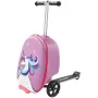 Ride-on Luggage, 20 L Capacity, 20 Inches Kids Scooter Suitcase with Flash PU Wheels, Adjustable Handle & TPR Non-Slip Grip, Fol