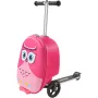 Ride-on Luggage, 20 L Capacity, 20 Inches Kids Scooter Suitcase with Flash PU Wheels, Adjustable Handle & TPR Non-Slip Grip, Fol