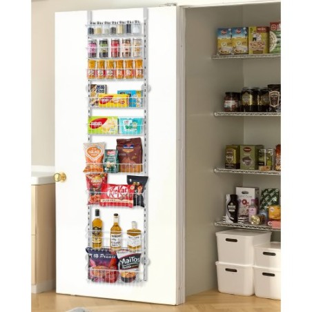 9-Tier Over the Door Pantry Organizer Hanging Storage Rack Adjustable