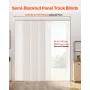 Panel Track Blinds, Extendable Track from 116 cm to 218 cm W, Trimmable Panel Curtains Up to 243cm H, Adjustable Vertical Panel 