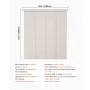 VEVOR Panel Track Blinds, Extendable Track from 116 cm to 218 cm W, Trimmable Panel Curtains Up to 243cm H, Adjustable Vertical 