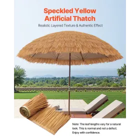 VEVOR Artificial Thatch Grass Roof, 0.5 x 5 m Mexican Style Tiki Bar Hut Skirt Thatch Roofing Roll, Waterproof & Fire-Resistant,